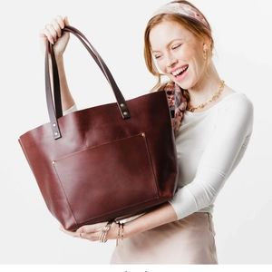 Portland Leather Goods - Large Tote in Cognac